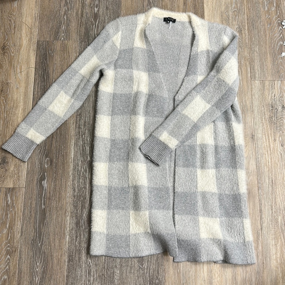 1. State Fuzzy Cardigan/Sweater